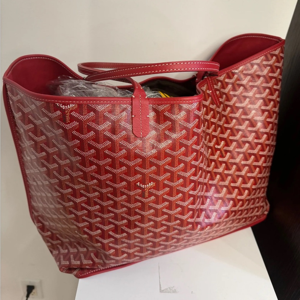 Goyard Red Reversible GM Tote Bag
